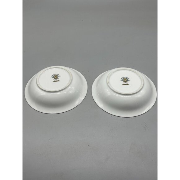 Noritake China 5108 Morning Glory dessert bowls set of 2 5 1/2" white READ - Picture 2 of 7